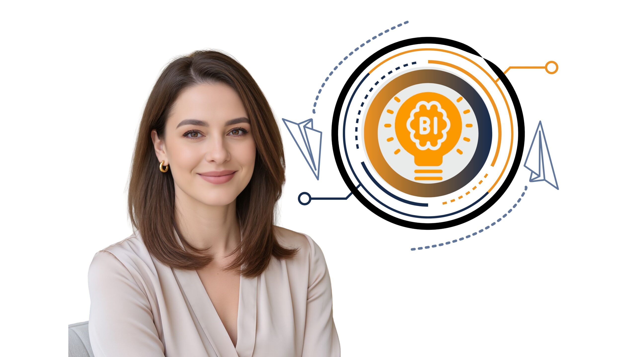 IT professionals presenting PL-300 Power BI Data Analyst course with certification logo