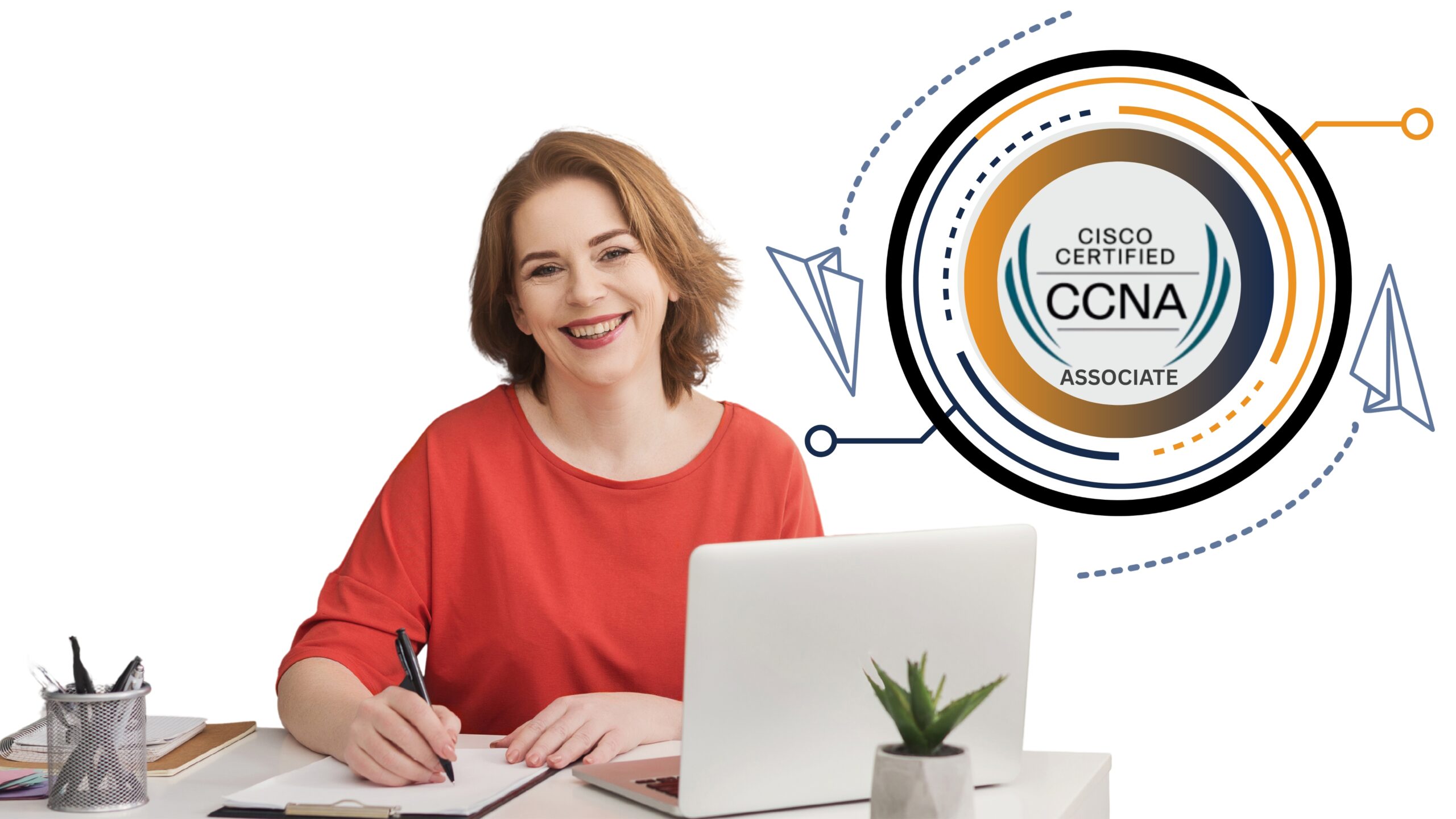 Cisco CCNA 200-301 exam domains key services and certification benefits networking infographic