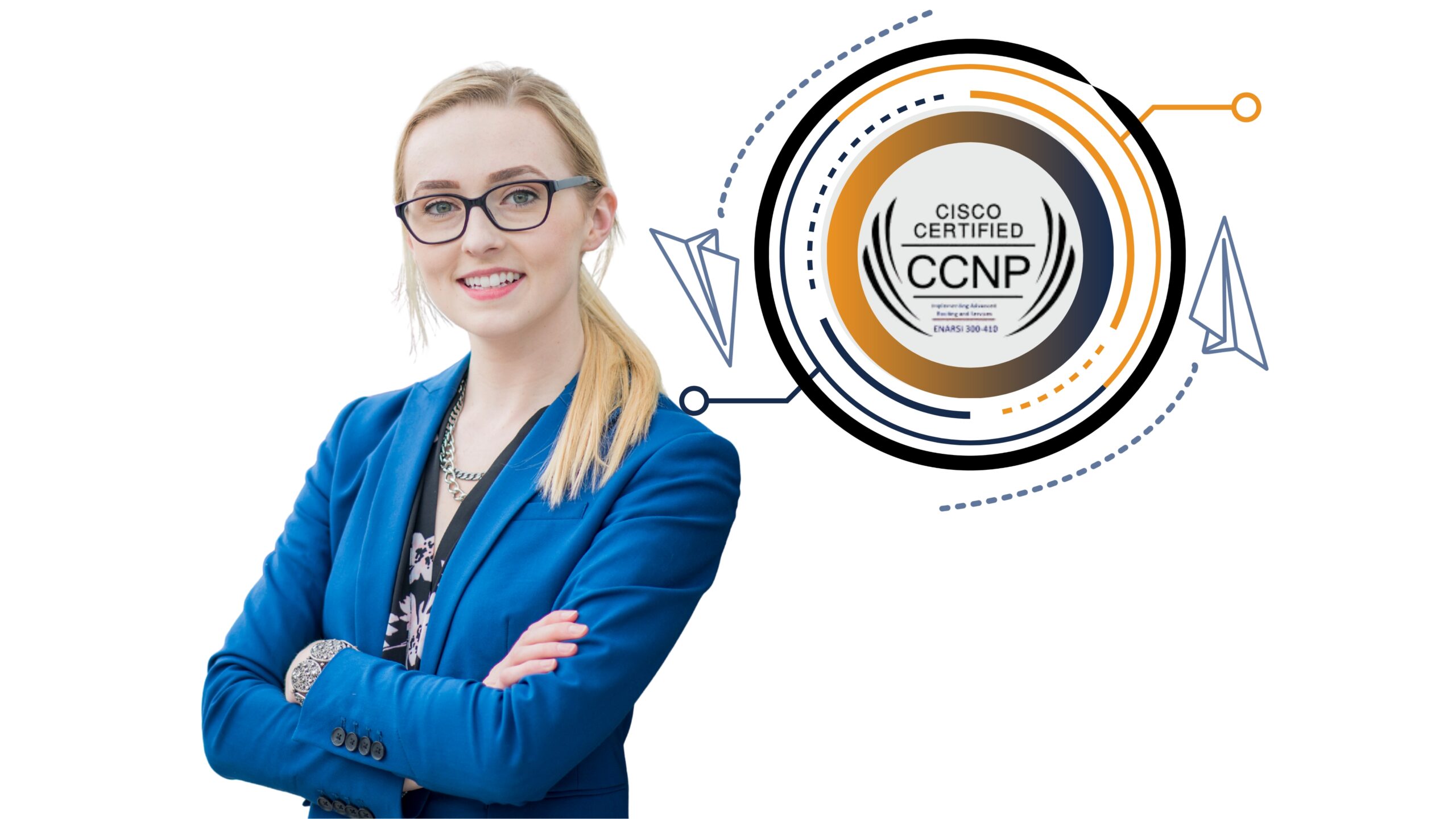 Cisco ENARSI exam domains key services and certification benefits advanced routing infographic