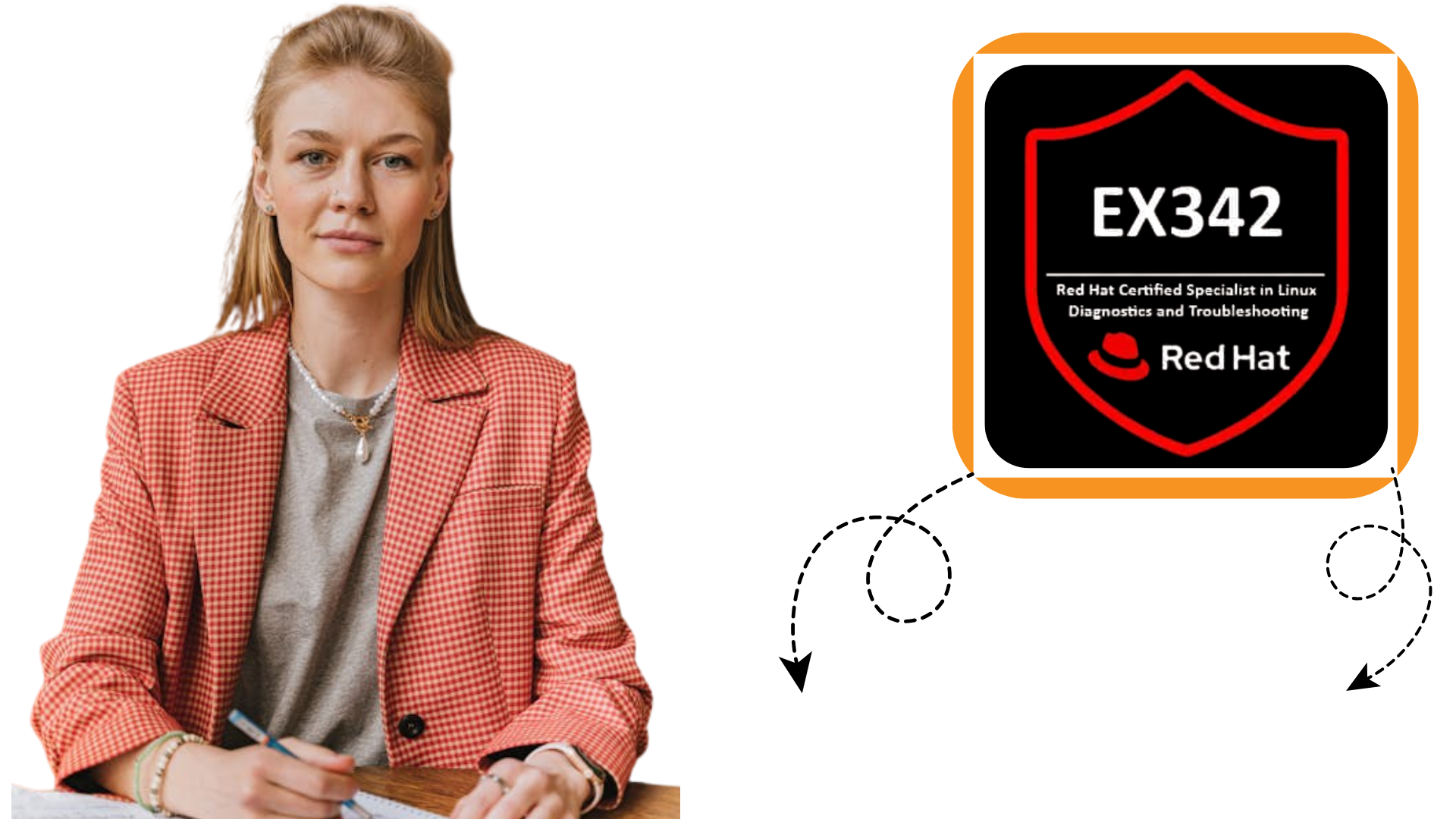Red Hat Linux diagnostics and troubleshooting certification hero image for EX342 exam